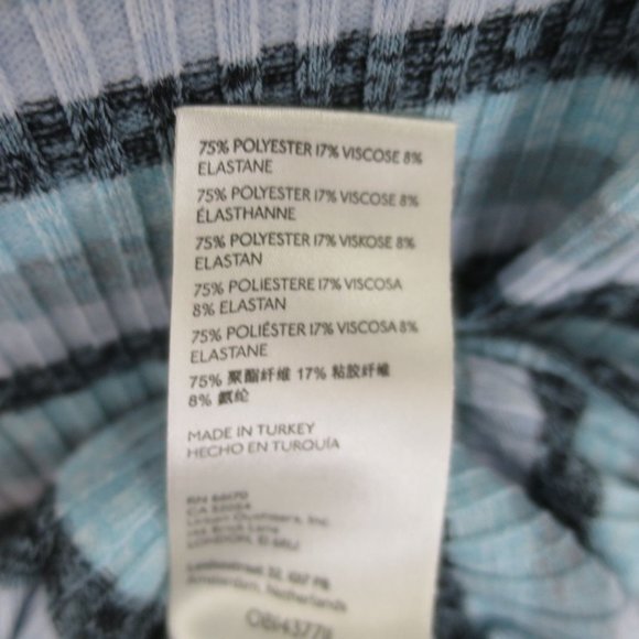 Anthropologie Maeve Puff-Sleeved Striped Turtleneck Top XL - Picture 9 of 9